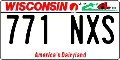 WI license plate 771NXS