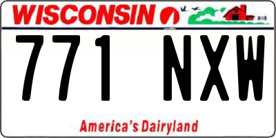 WI license plate 771NXW