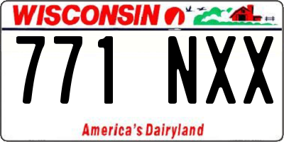 WI license plate 771NXX
