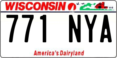 WI license plate 771NYA