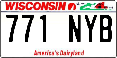 WI license plate 771NYB