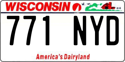 WI license plate 771NYD