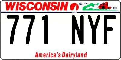 WI license plate 771NYF