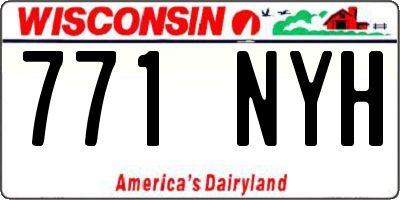 WI license plate 771NYH