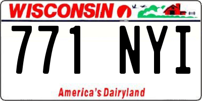 WI license plate 771NYI