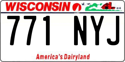 WI license plate 771NYJ