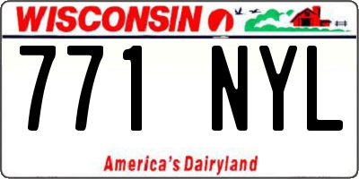 WI license plate 771NYL