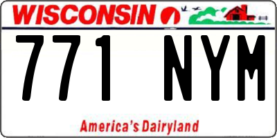 WI license plate 771NYM