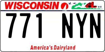 WI license plate 771NYN