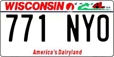 WI license plate 771NYO