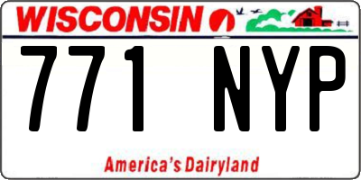 WI license plate 771NYP
