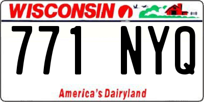 WI license plate 771NYQ