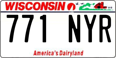WI license plate 771NYR