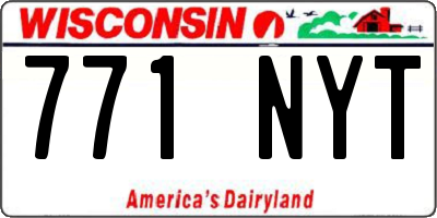 WI license plate 771NYT