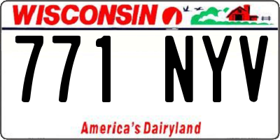 WI license plate 771NYV