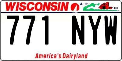 WI license plate 771NYW