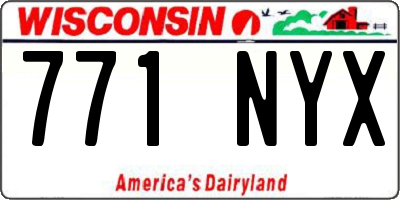 WI license plate 771NYX