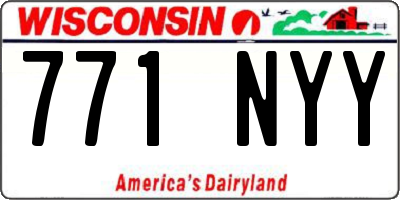 WI license plate 771NYY