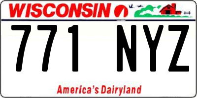WI license plate 771NYZ