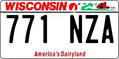 WI license plate 771NZA