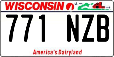 WI license plate 771NZB