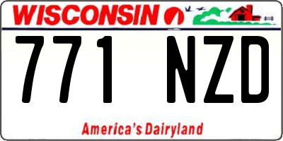WI license plate 771NZD