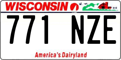 WI license plate 771NZE