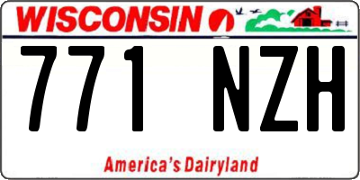 WI license plate 771NZH