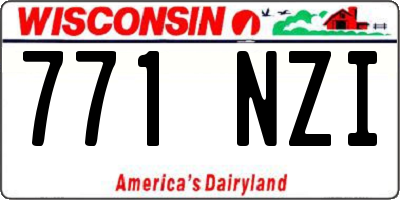 WI license plate 771NZI