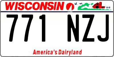 WI license plate 771NZJ