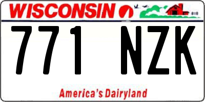 WI license plate 771NZK