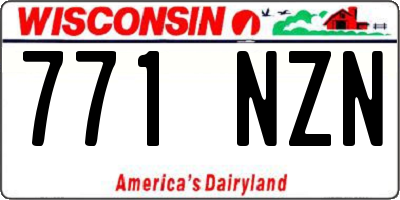 WI license plate 771NZN