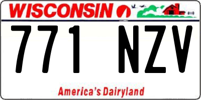 WI license plate 771NZV