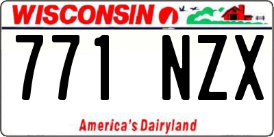 WI license plate 771NZX