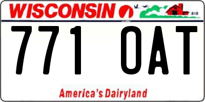 WI license plate 771OAT