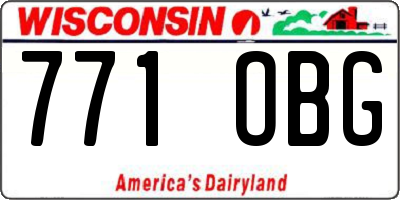 WI license plate 771OBG