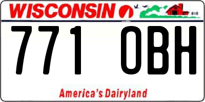WI license plate 771OBH