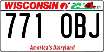 WI license plate 771OBJ