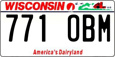 WI license plate 771OBM