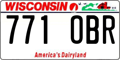 WI license plate 771OBR