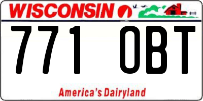 WI license plate 771OBT