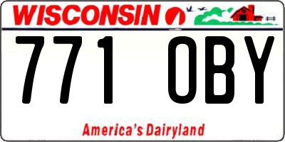 WI license plate 771OBY