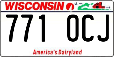 WI license plate 771OCJ