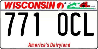 WI license plate 771OCL