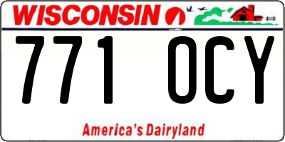 WI license plate 771OCY