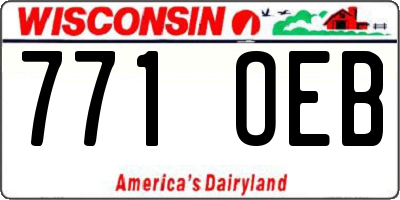 WI license plate 771OEB