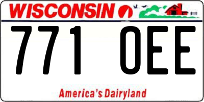 WI license plate 771OEE