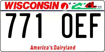 WI license plate 771OEF
