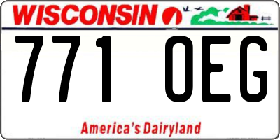 WI license plate 771OEG