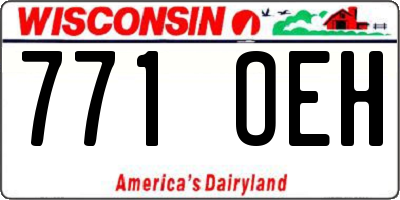 WI license plate 771OEH